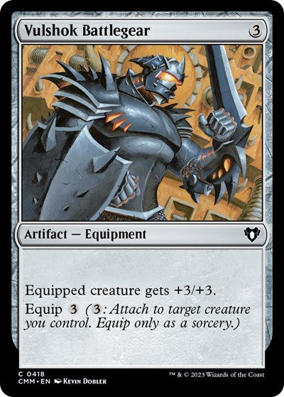 Vulshok Battlegear (Commander Masters) Light Play Foil