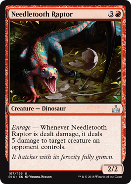 Needletooth Raptor (Rivals of Ixalan) Medium Play
