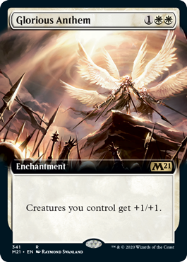 Glorious Anthem (Extended Art) (Magic 2021 Core Set) Near Mint
