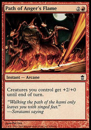 Path of Anger's Flame (Saviors of Kamigawa) Medium Play Foil