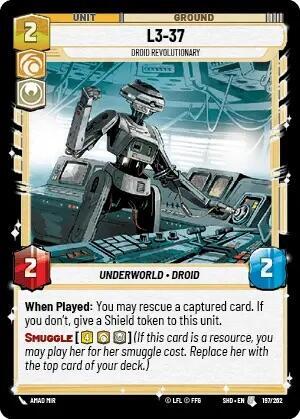 L3-37 Droid Revolutionary (Shadows of the Galaxy) Near Mint Foil