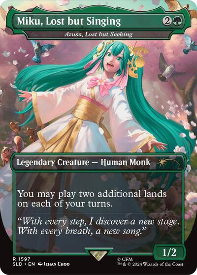 Miku, Lost but Singing - Azusa, Lost but Seeking (Secret Lair) Light Play