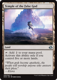 Temple of the False God (Duel Decks: Kiora vs Elspeth) Light Play