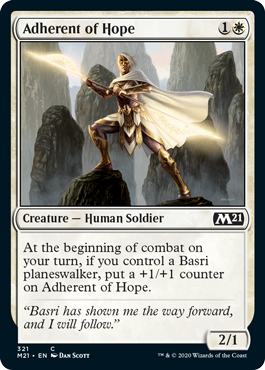 Adherent of Hope (Magic 2021 Core Set) Medium Play