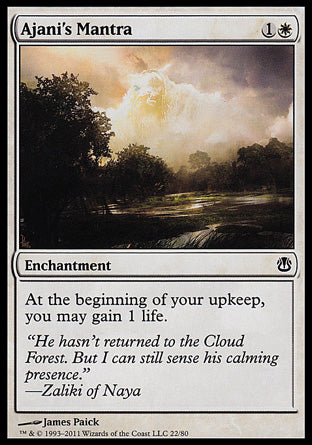 Ajani's Mantra (Duel Decks: Ajani vs Nicol Bolas) Medium Play