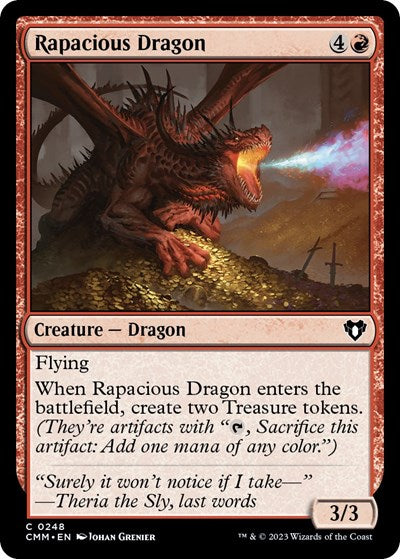 Rapacious Dragon (Commander Masters) Medium Play Foil
