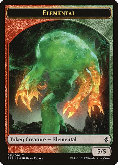 Elemental Token (011) (Battle for Zendikar) Medium Play