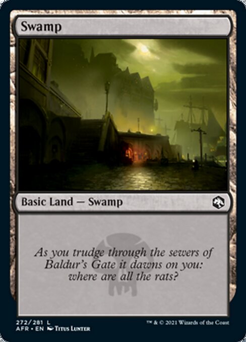 Swamp (272) (Adventures in the Forgotten Realms) Medium Play Foil