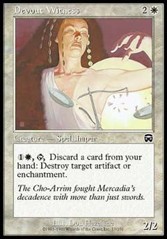 Devout Witness (Mercadian Masques) Damaged / Poor Foil
