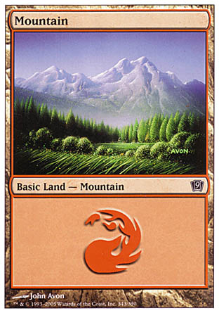 Mountain (343) (9th Edition) Near Mint