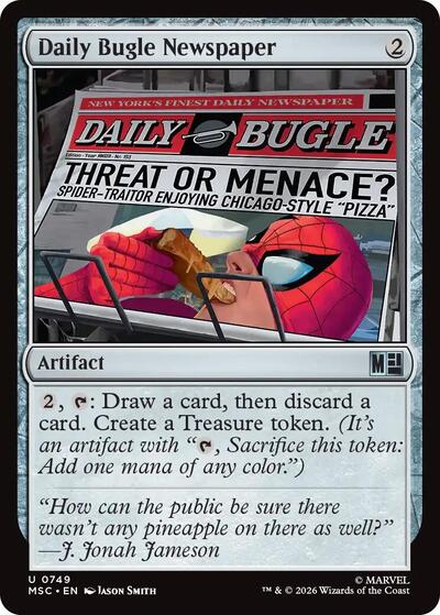 Daily Bugle Newspaper (Commander: Marvel Super Heroes) Near Mint