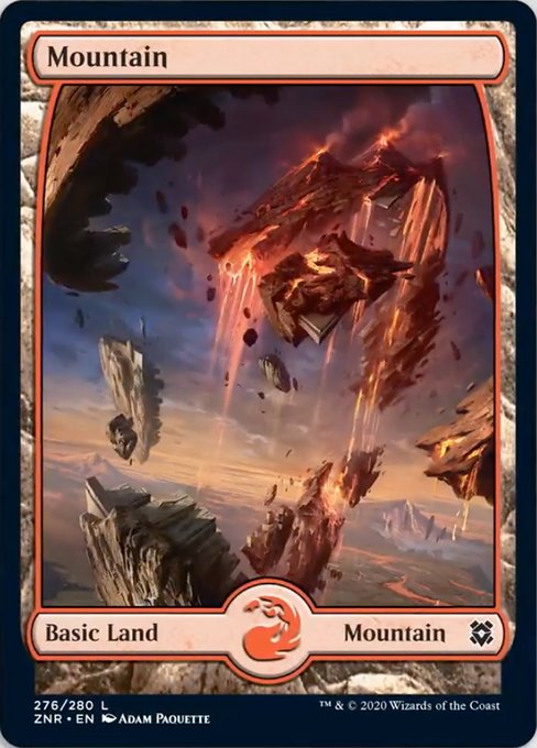 Mountain (276) (Zendikar Rising) Medium Play Foil
