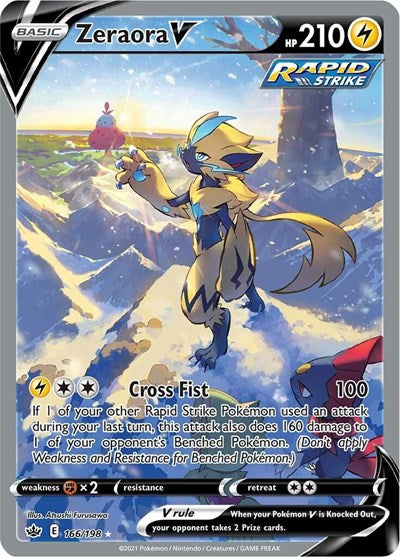 Zeraora V (Alternate Full Art) (SWSH06: Chilling Reign) Near Mint Holofoil