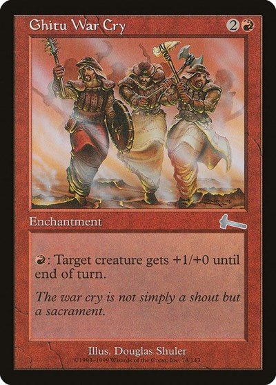 Ghitu War Cry (Urza's Legacy) Near Mint