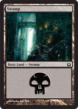 Swamp (261) (Return to Ravnica) Light Play Foil