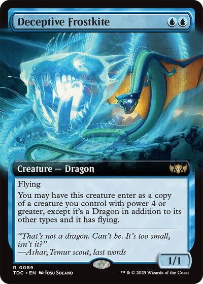 Deceptive Frostkite (Extended Art) (Commander: Tarkir: Dragonstorm) Near Mint