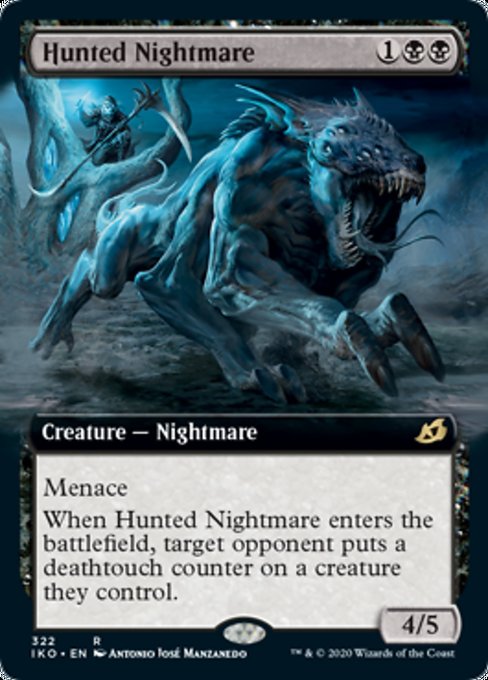 Hunted Nightmare (Extended Art) (Ikoria: Lair of Behemoths) Light Play Foil