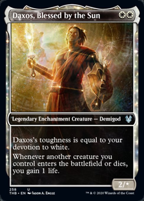 Daxos Blessed by the Sun (Showcase) (Theros Beyond Death) Light Play Foil