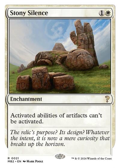 Stony Silence (White Border) (Mystery Booster 2) Light Play