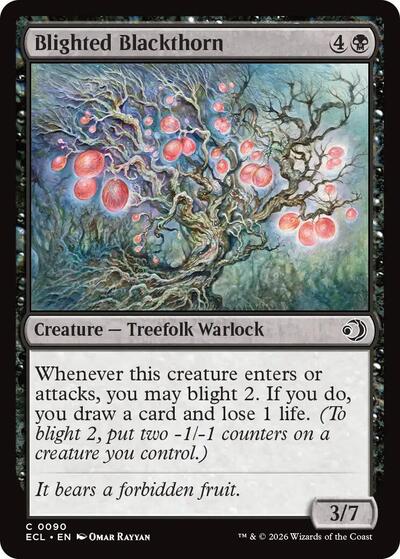 Blighted Blackthorn (Lorwyn Eclipsed) Medium Play