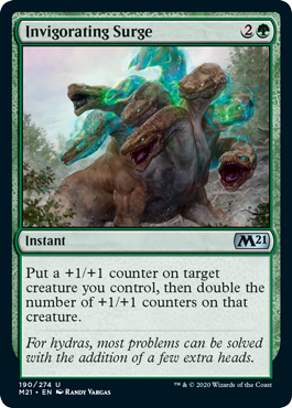 Invigorating Surge (Magic 2021 Core Set) Medium Play Foil