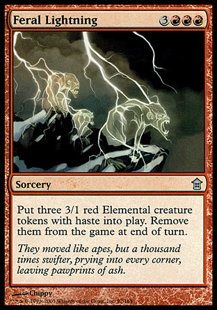Feral Lightning (Saviors of Kamigawa) Light Play Foil