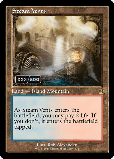 Steam Vents (Retro Frame) (Serial Numbered) (Ravnica Remastered) Near Mint Foil