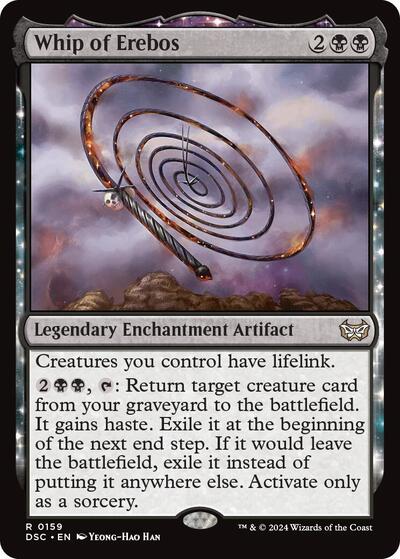 Whip of Erebos (Commander: Duskmourn: House of Horror) Light Play