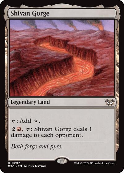 Shivan Gorge (Commander: Duskmourn: House of Horror) Light Play