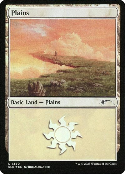 Plains (1350) (Secret Lair) Light Play Foil