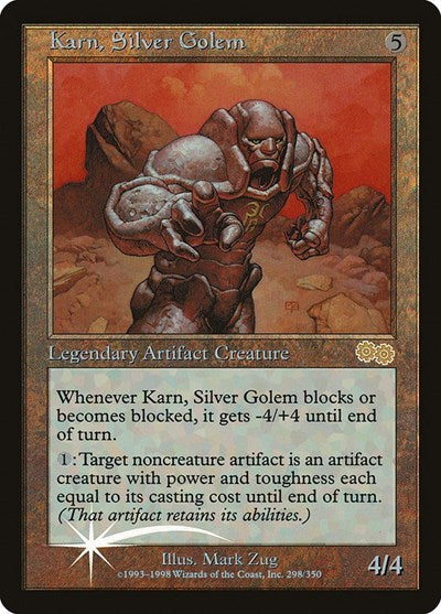 Karn, Silver Golem (Promos: Arena) Heavy Play Foil