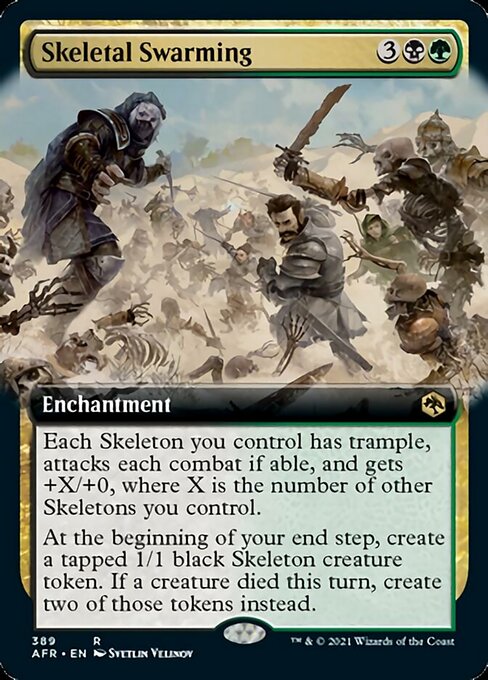 Skeletal Swarming (Extended Art) (Adventures in the Forgotten Realms) Light Play Foil