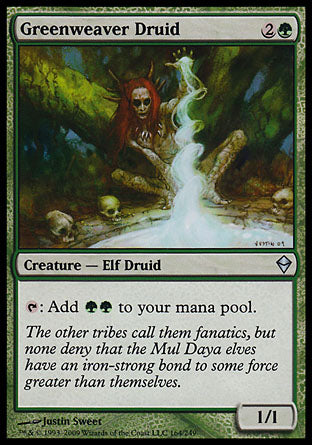 Greenweaver Druid (Zendikar) Light Play