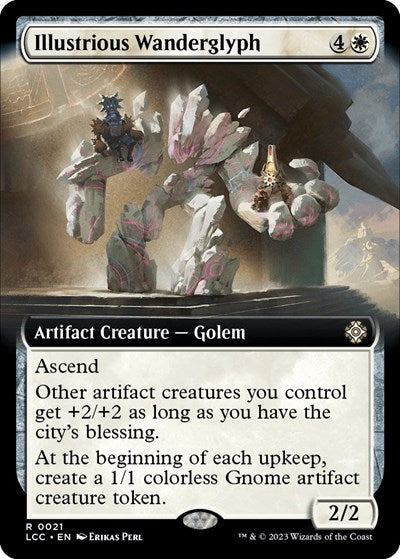 Illustrious Wanderglyph (Extended Art) (Commander: The Lost Caverns of Ixalan) Light Play Foil