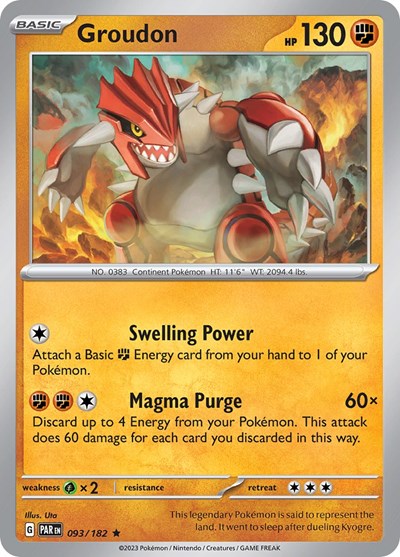 Groudon - 093 (Scarlet and Violet: Paradox Rift) Near Mint Holofoil
