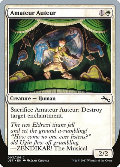 Amateur Auteur (D) (Unstable) Near Mint