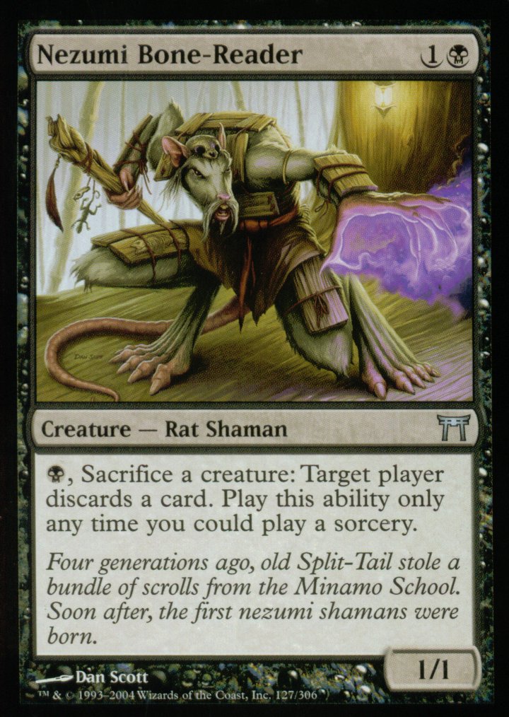 Nezumi Bone-Reader (Champions of Kamigawa) Light Play Foil