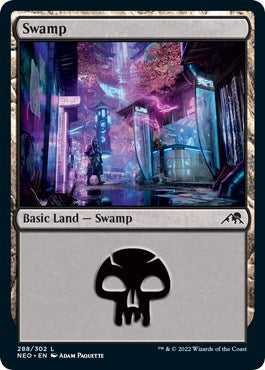 Swamp (288) (Kamigawa: Neon Dynasty) Near Mint