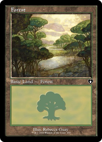 Forest (450) (Retro Frame) (Commander Masters) Near Mint