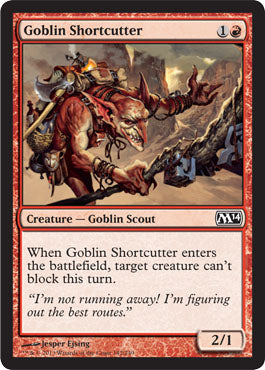 Goblin Shortcutter (Magic 2014 Core Set) Medium Play Foil