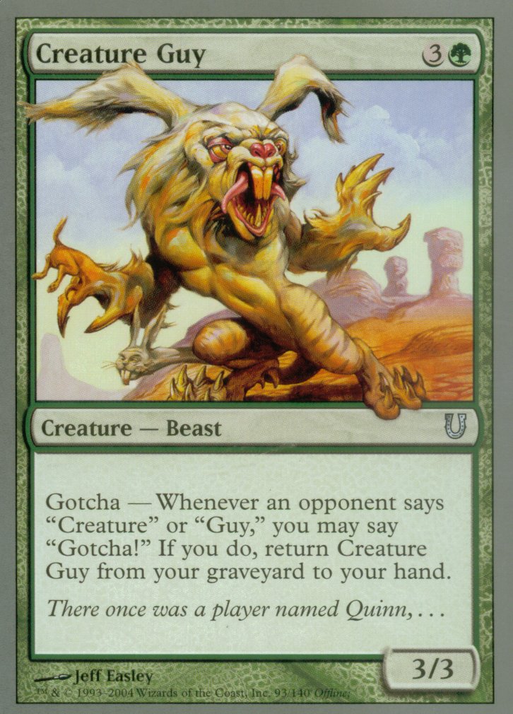 Creature Guy (Unhinged) Near Mint Foil