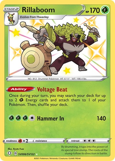 Rillaboom (Shining Fates: Shiny Vault) Near Mint Holofoil