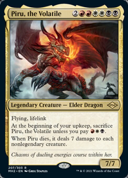 Piru, the Volatile (Modern Horizons 2) Light Play Foil