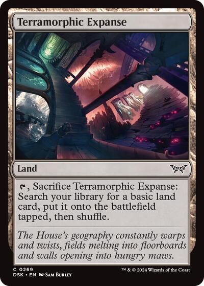 Terramorphic Expanse (Duskmourn: House of Horror) Light Play Foil