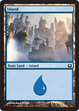 Island (258) (Return to Ravnica) Light Play Foil