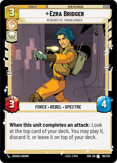 Ezra Bridger Resourceful Troublemaker (Spark of Rebellion) Near Mint