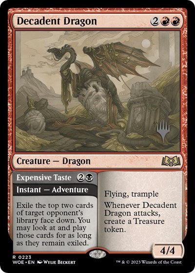 Decadent Dragon (Promo Pack: Wilds of Eldraine) Light Play Foil