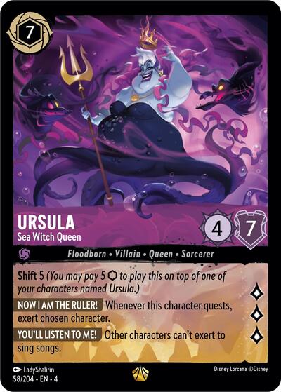 Ursula - Sea Witch Queen (Ursula's Return) Near Mint Cold Foil