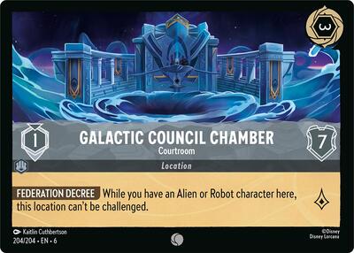 Galactic Council Chamber - Courtroom (Azurite Sea) Near Mint Cold Foil