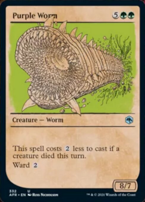Purple Worm (Showcase) (Adventures in the Forgotten Realms) Light Play Foil